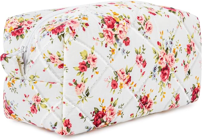 Soidram quilted makeup bag floral