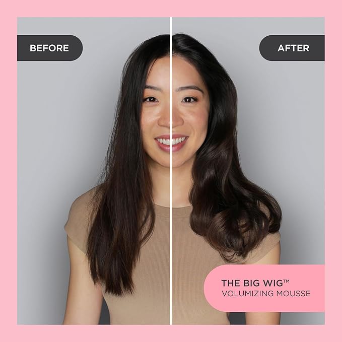 Cake Beauty Volumizing Mousse, The Big Wig - High Volume, Flexible Hold Hair Mousse with 450 F Heat Protection - For All Hair Types - 8.4 oz