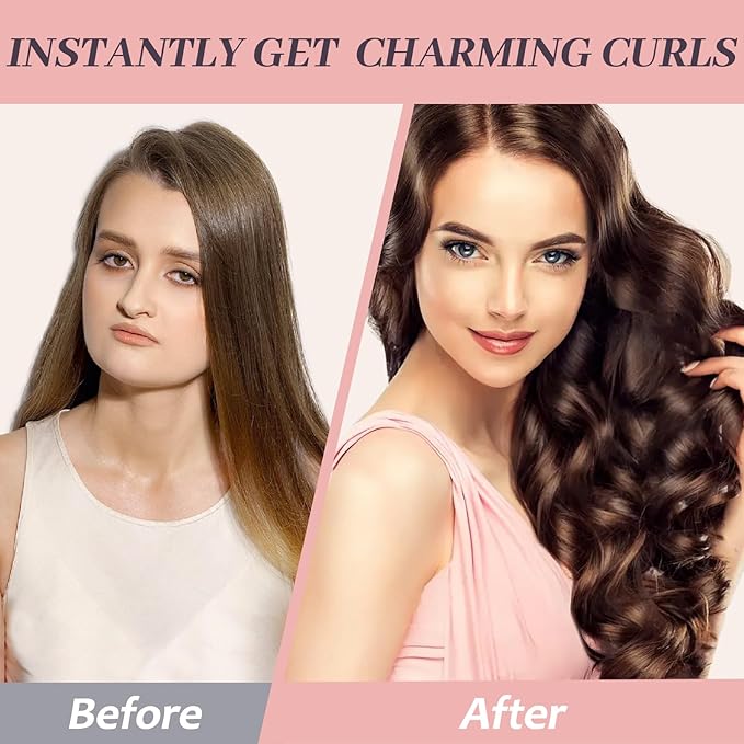 4PCS Volumizing Hair Clips for Root Lift & Volume - Instant Bangs Roller Clips for Effortless Curls & Lift - Velcro Rollers For Hair - Hair Rollers For Women - Pink