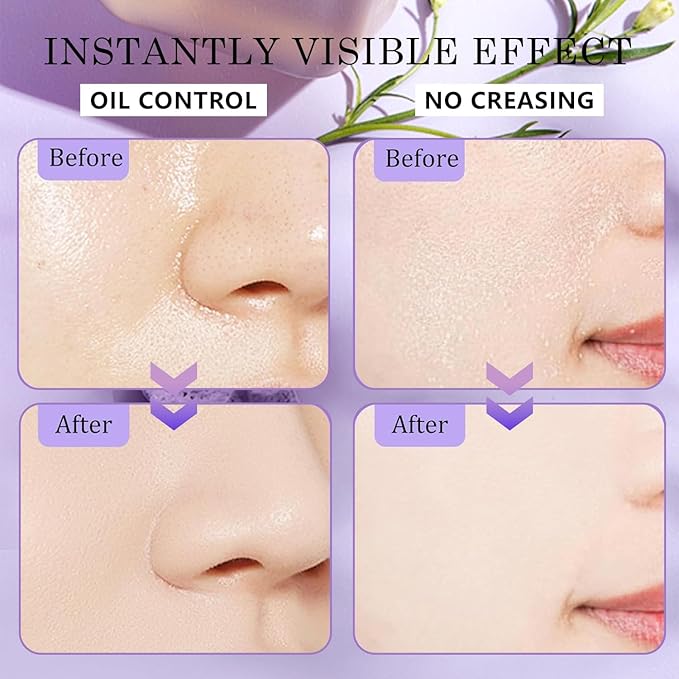 Chillab Lavender Matte Powder, Oil Control Face Pressed Cruelty Free