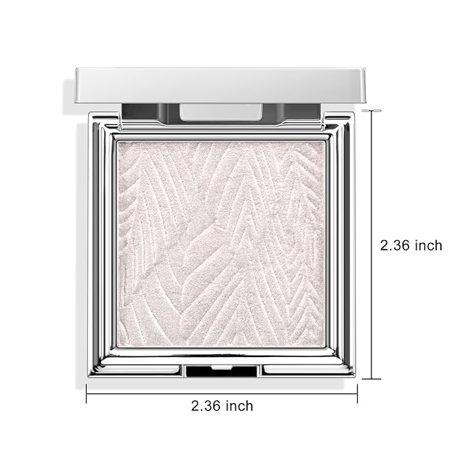 Boobeen Highlighter Makeup Highlighter Powder Palette, Shimmer Illuminator Highlight Contouring Palette Come with Mirror, Long Lasting Glow Defining the Face and Body