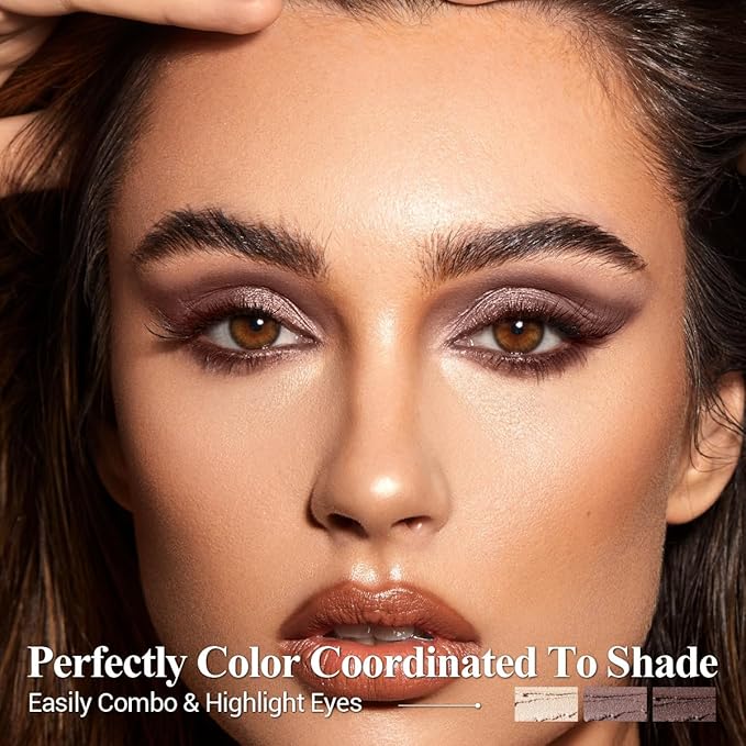 Neutral eyeshadow stick makeup set,