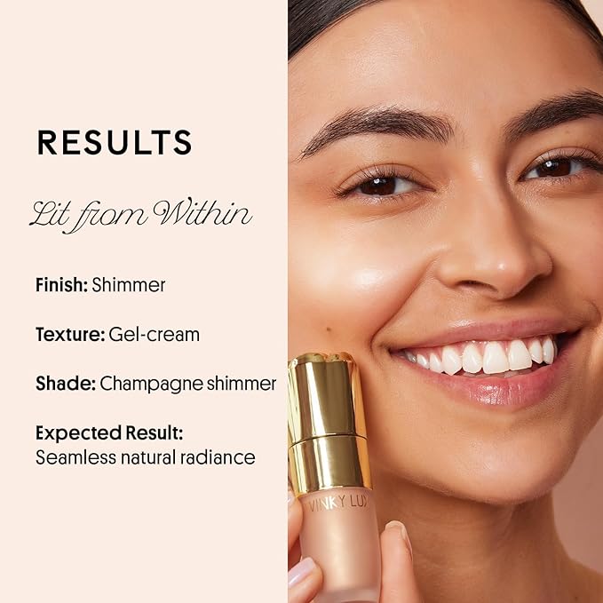 Winky Lux Cheeky Rose Liquid Highlighter, Gel Cream