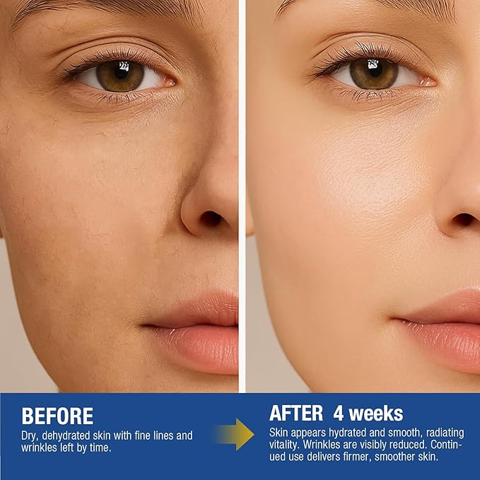 Face Moisturizer Retinol Cream For Face, Collagen Anti Aging Face Cream, Day-Night Neck Cream With Hyaluronic Acid, Wrinkle Cream For Women & Men Reduces Wrinkles, Dryness, 1.85 Fl. Oz