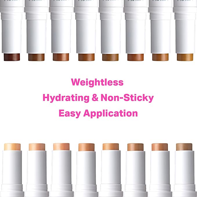 Ruby Kisses Natural Full Coverage 3-In-1 Stick Foundation. Easy to Apply, Hydrating, Lightweight, Long Lasting, Concealer and Contour Stick for Face Makeup (Chestnut)