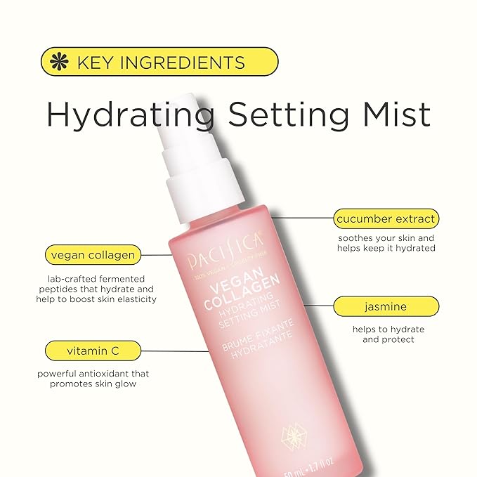 Pacifica Kind Glaze Dewy Glow Primer – Hydrating Illuminating Face Primer for Dewy Skin, Infused with Vegan Collagen & Squalane for Radiant Glow, Soft-Focus Pore Blurring Makeup Base, 1 fl oz