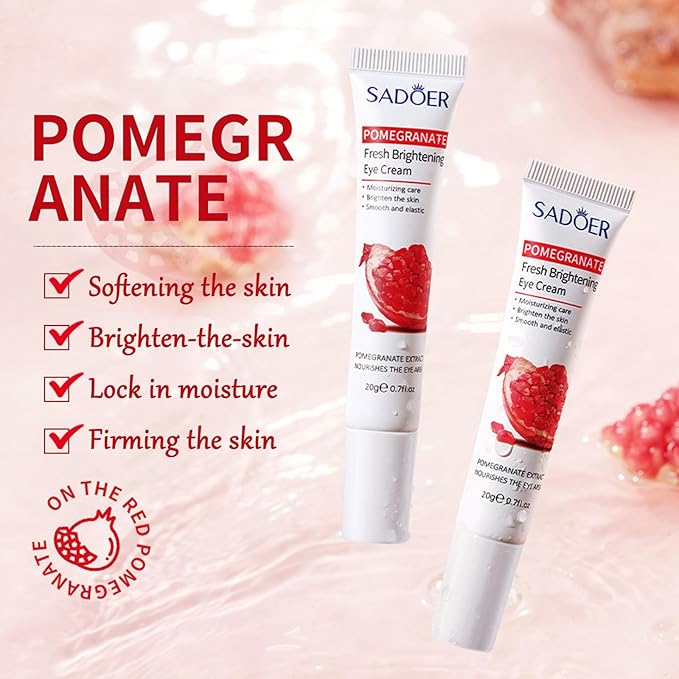 Pomegranate Eye Cream, Under Eye Cream For Dark Circles, Dark Circle Eye Cream For Puffiness And Bags, Anti Aging Eye Cream For Reduce Fine Lines & Wrinkles