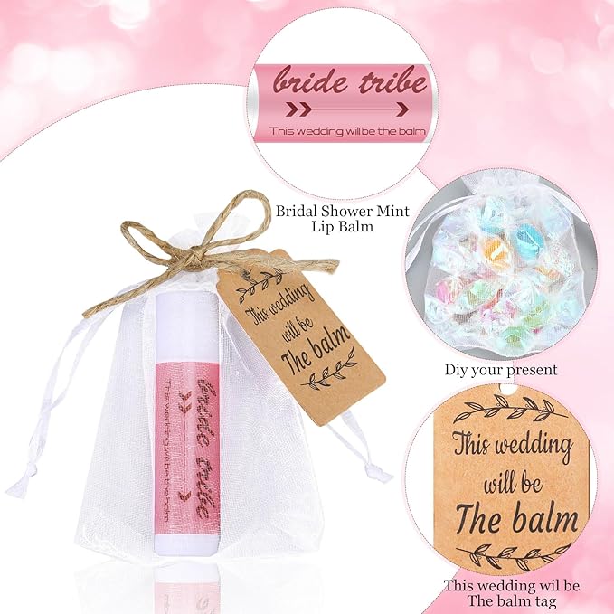 50 Set Bridal Shower Lip Balm Supplies