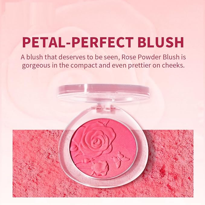 MAEPEOR Matte Face Blush 8 Colors Lightweight Natural Look Face Blush Long-Lasting and Highly Pigmented Powder Blush for Cheeks (Color 03)