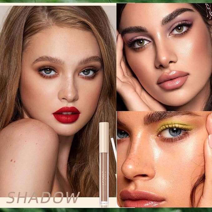 Matte Eyeshadow liquid Long Lasting High-pigmented Eye shadow Gel Eye Makeup (Matte Brown)