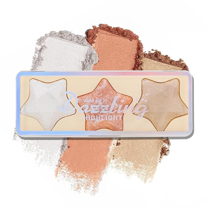 Boobeen 3 Colors Baked Shimmer Highlight & Blush