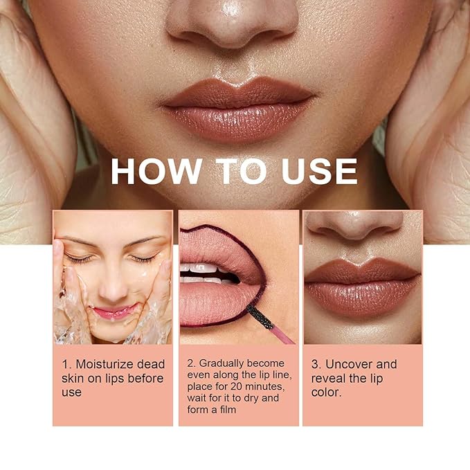 3PCS Peel Off Lip Stain Tattoo, Peel Off Long