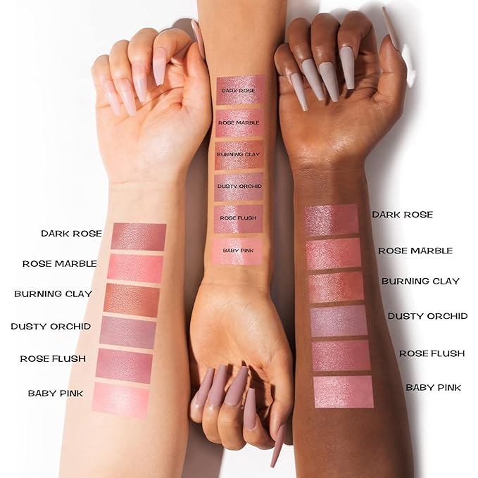 FOCALLURE Cream Blush Makeup,Buildable Blush Stick for Cheeks,Matte Stick,ROSE MARBLE