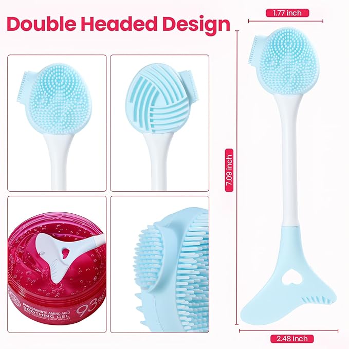 2 Packs Silicone Face Scrubber Exfoliator, Face Mask Brush Applicator, Facial Cleansing Brush, Pore Cleaning Brush, Pore Scrubber for Face