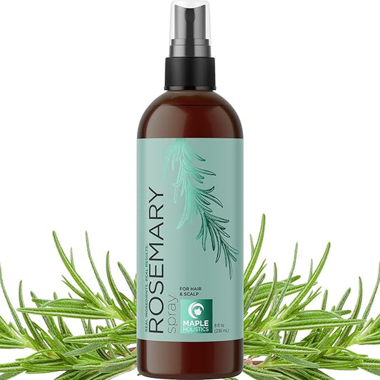 Rosemary Water Spray for Hair & Scalp - Biotin Rosemary Rice Water Spray with Nourishing B Vitamins Ginseng Extract and Peppermint Oil - Dry Hair & Scalp Treatment - Vegan & Cruelty-Free (8 Fl Oz)