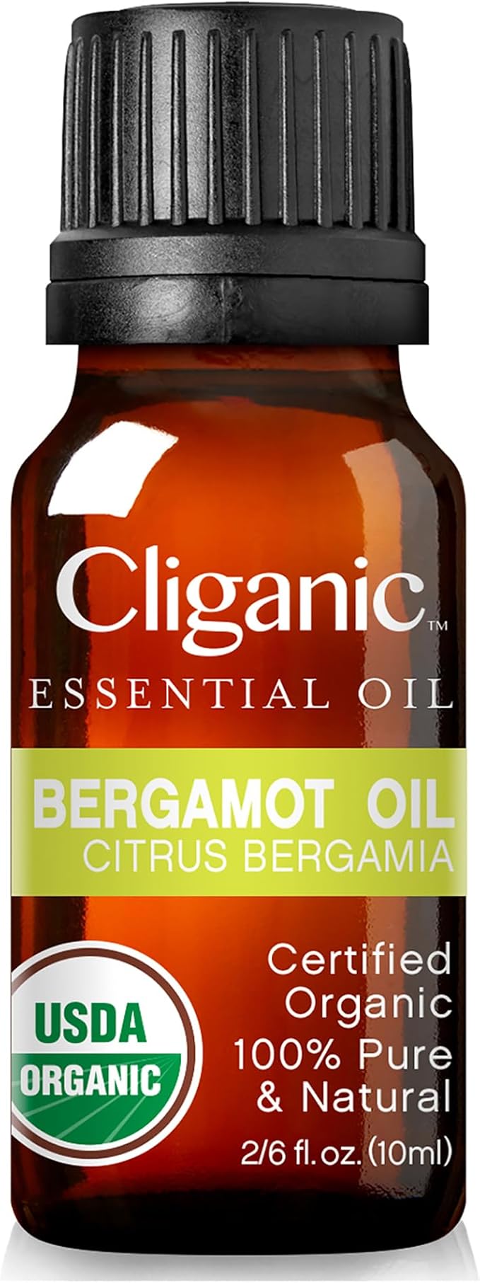 Cliganic Organic Bergamot Essential Oil, 100% Pure Natural for Aromatherapy | Non-GMO Verified (Packaging May Vary)