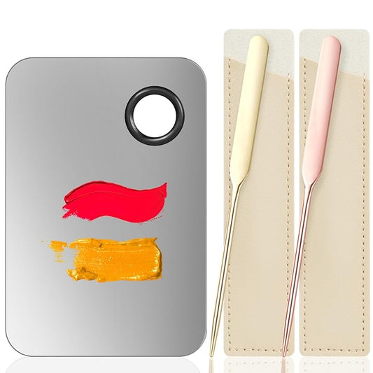 5PCS Makeup Mixing Palette, Stainless Steel Cosmetic Makeup