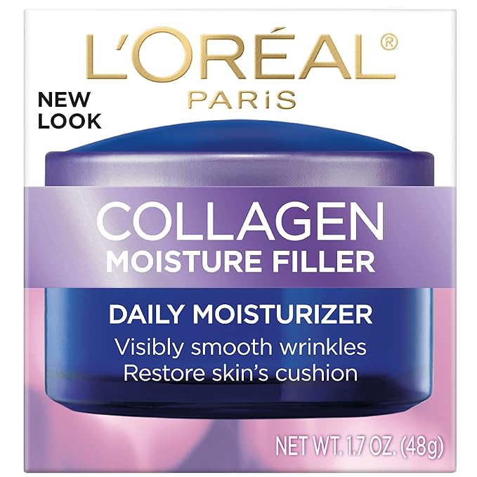 L’Oreal Paris Collagen Daily Face Moisturizer, Reduce Wrinkles, Face Cream 1.7 oz
