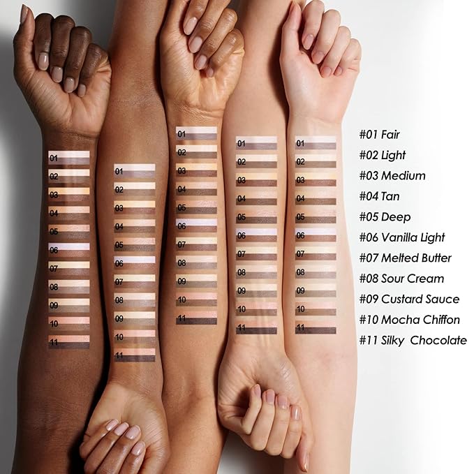 FOCALLURE 2 in 1 Cream Bronzer and Highlighter Pen,SILKY CHOCOLATE