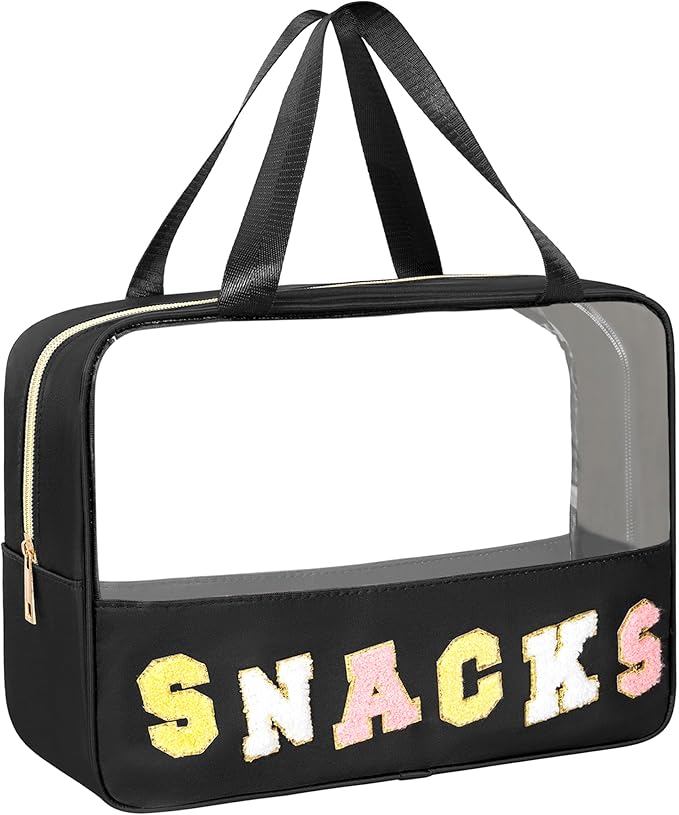 Chenille letter snacks bag zipper