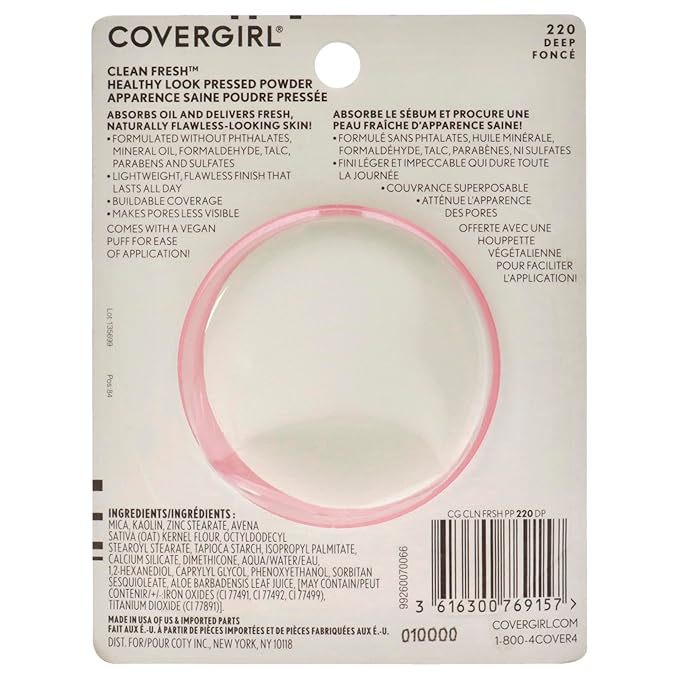 COVERGIRL COVERGIRL Clean Fresh Pressed Powder, Deep, 0.35
