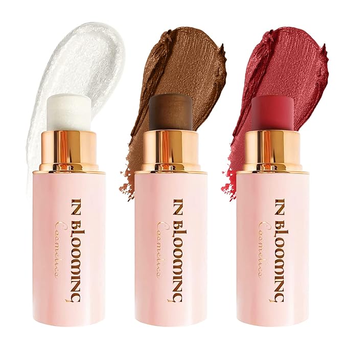 Contour Stick Makeup With Highlighter Blush Bronzer Makeup for Beginners