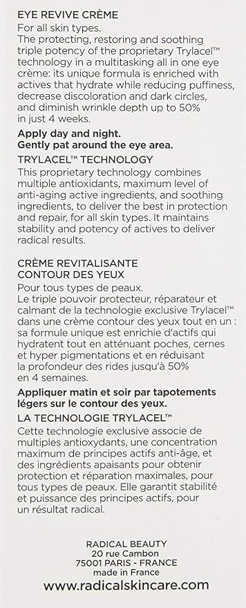 Radical Skincare Eye Revive Creme - 4 in1 Fl Oz)