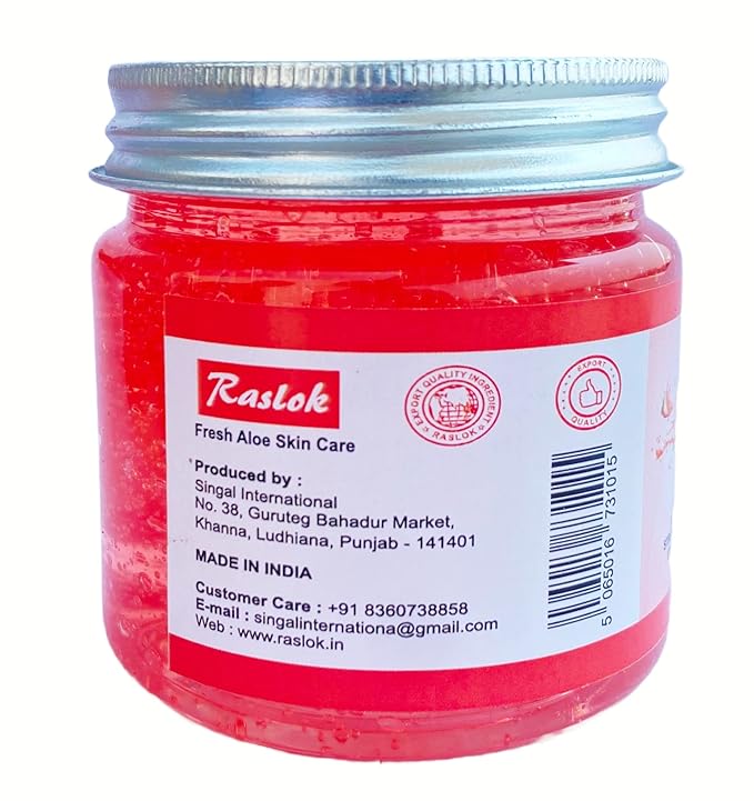 Aloe Vera Gel | 100% Pure and Natural Aloe Gel | For Moisturizing Face Skin & Hair Care | Durable Moisturizing Hydrating Soothing | Non-Sticky (Strawberry, 7.76 OZ)