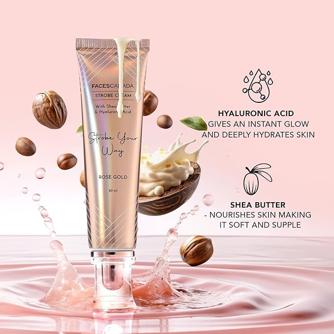 Strobe Cream - Silver | with Shea Butter & Hyaluronic Acid | Hydrating & Illuminating Makeup | for Radiant Dewy Skin | 1.01 Fl Oz (30ml)