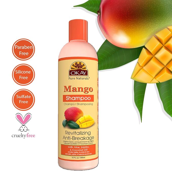 OKAY MANGO REVITALIZING ANTI BREAKAGE SHAMPOO 12oz / 355ml