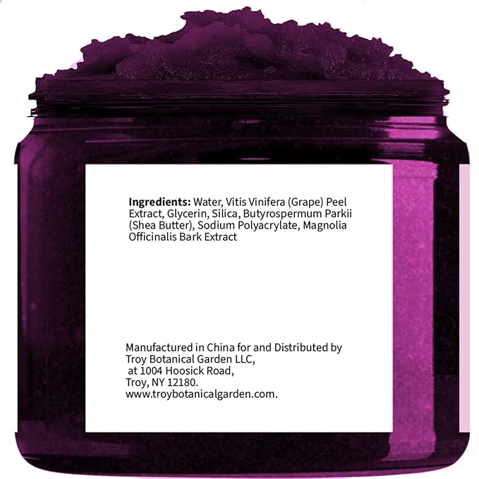 Grape Body & Foot Scrub 10 oz - Improves the elasticity and firmness of skin - Removes dead skin cells, and tighten and tone skin - The best stocking stuffer.