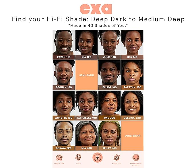 Exa Beauty - Natural High Fidelity Foundation | Clean, Vegan, Cruelty-Free Makeup (Julie 130)