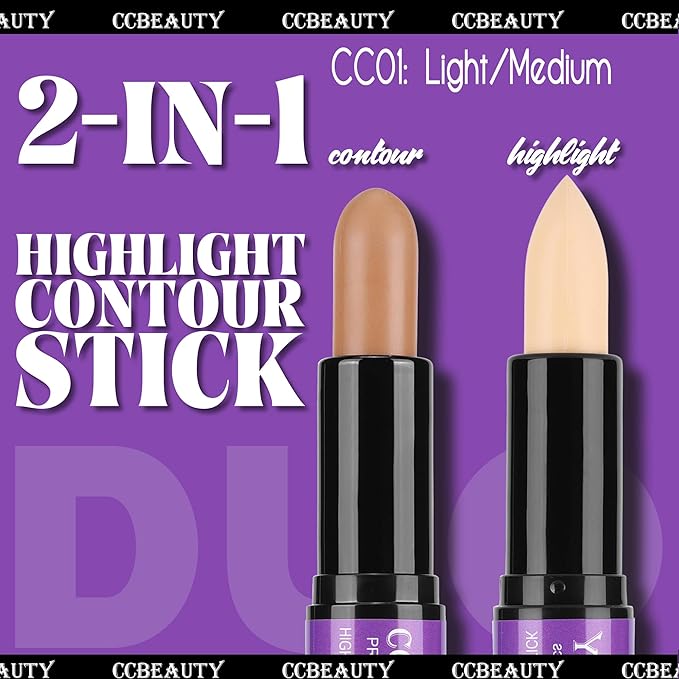 CCbeauty Contour Stick, 3pcs Dual-ended Wonder Stick Cream
