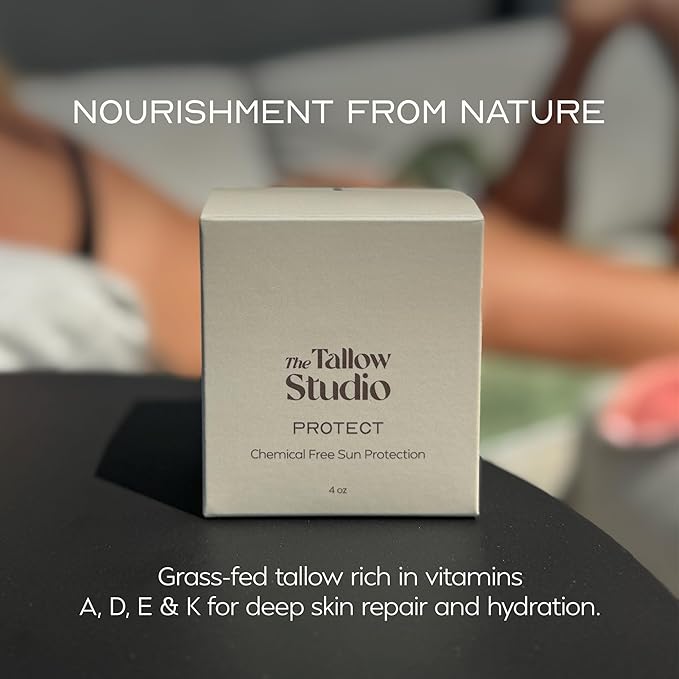 Everyday Tallow Mineral Sunscreen ~ SPF 30 | 100% Grass-Fed & Organic | Face & Body | Naturally Scented with Frankincense & Lavender Oil | Zinc Oxide | Water Resistant (2oz)