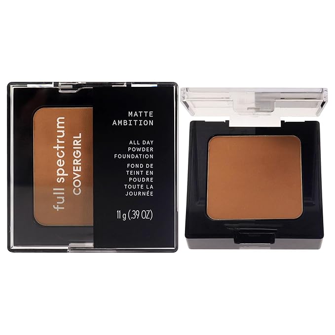 COVERGIRL Matte Ambition, All Day Powder Foundation, Medium-tan 0.38 Ounce
