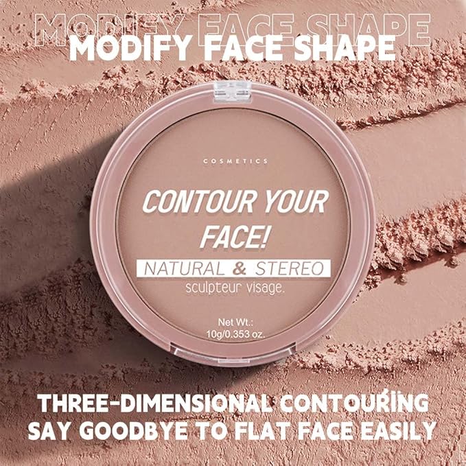 Matte Warm Brown Cream Contour Palette – Lightweight, Blendable Monochrome Powder Base for All Skin Tones, Face Makeup for Women & Men, Vegan & Cruelty-Free, Paleta de Contorno en Crema Mate 01