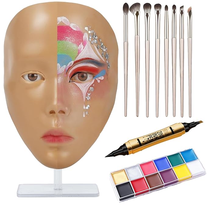 Make Up Practice Face, Face Painting Mannequin Head