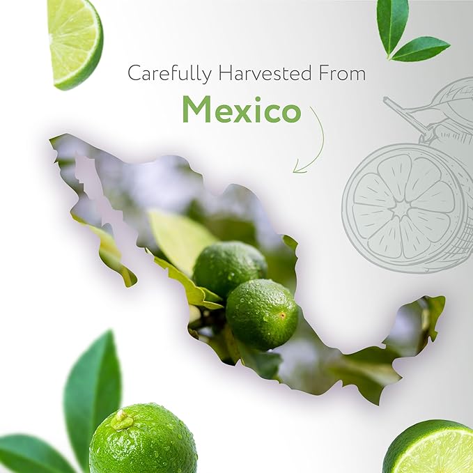 HBNO Lime Essential Oil - Huge 4 oz (120ml) Value Size - Natural Lime Oil, Cold Pressed - Perfect for Cleaning, Aromatherapy, DIY, Soap & Diffuser