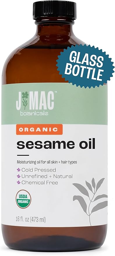 J MAC BOTANICALS, Organic Sesame Oil,