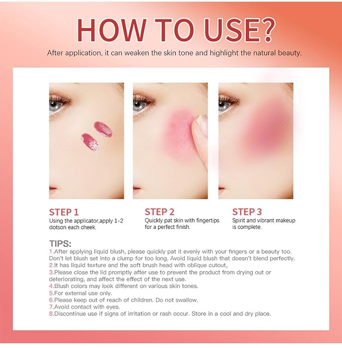 MAEPEOR Matte Liquid Blush 9 Colors Soft Cream (Color 06)