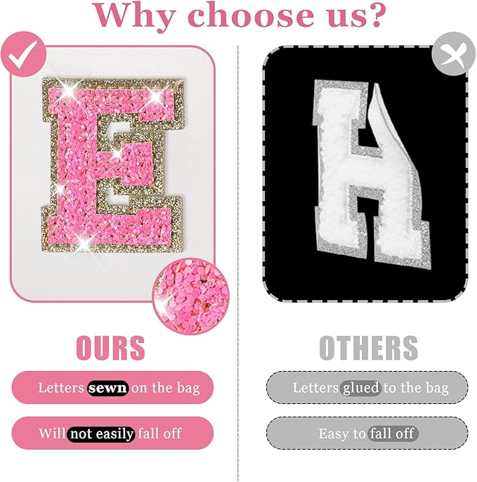 Personalized initial letter makeup bag,