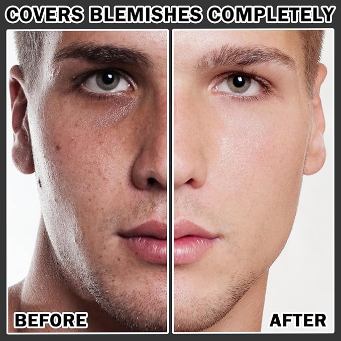 2PCS Men's Moisturizing Concealer Cream,Refreshing & Non-sticky Concealer Moisturizing Makeup