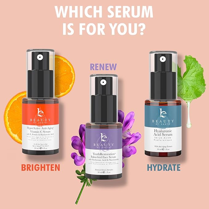 Bio Retinol Alternative Bakuchiol Serum - Smooths Skin & Reduces Fine Lines, USA Made with Natural & Organic Ingredients, Anti-Aging Skin Care Formula, Vegan, Cruelty Free