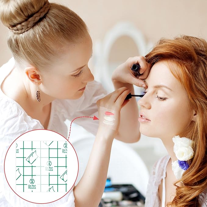 ANCIRS 150pcs Disposable Makeup Hand Palettes, 2.4x2.4inch Adhesive