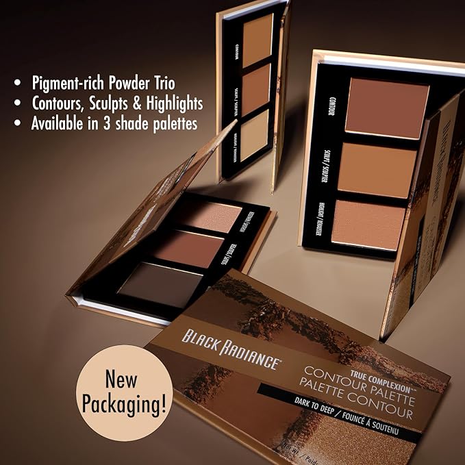 Black Radiance True Complexion Contour Palette, Dark To Deep