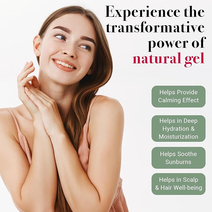 Aloe Vera Gel 12 oz | Unscented | For Face, Scalp & Hair | by Yogi’s Gift®