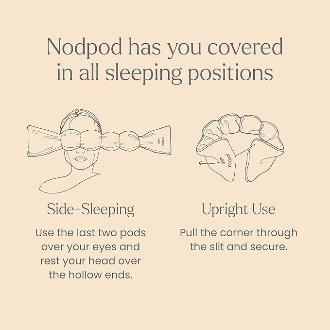 Nodpod Gentle Pressure Sleep Mask | Patented Light Blocking Design for Sleeping, Traveling & Relaxation - Bone