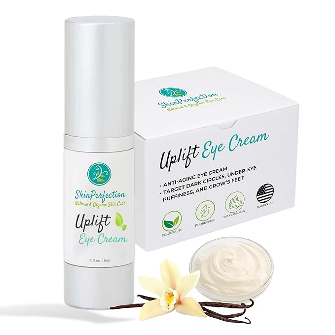 Revitalize Your Eyes: Uplift Anti-Aging Eye Cream for Dark Circles, Wrinkles & Puffiness Peptide Complex Haloxyl Lift Tighten Droopy Lids Argireline Matrixyl Pepha Tight .5 oz