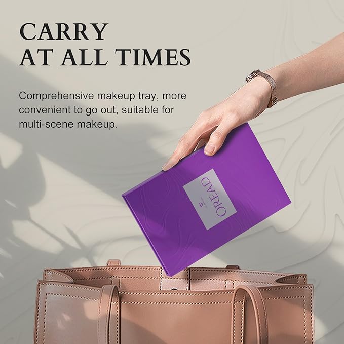 Color Nymph Makeup Kit for Women, All In One Notebook Makeup Palette Set With Mirror for Girls Includes 24 C Eyeshadow Palette,Lipgloss,Face Powder,Blushes (Purple)