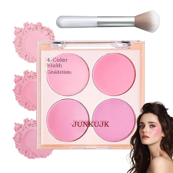 Blush Palette,Shimmer Silky Matte Blush Powder Palette,Professional Cute Face